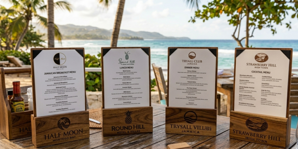 Wooden Menu Stands
