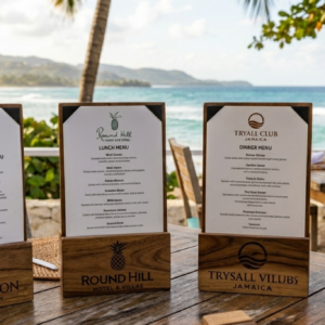 Wooden Menu Stands