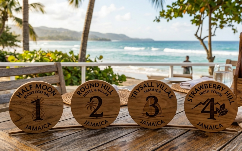 Circular Wooden Table Numbers