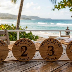 Circular Wooden Table Numbers