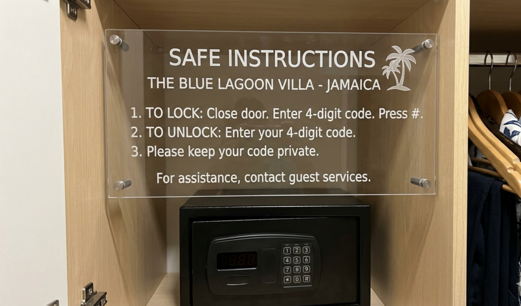 Laser-Etched Safe Instruction Plates