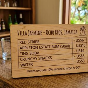 Mini Bar Price Lists